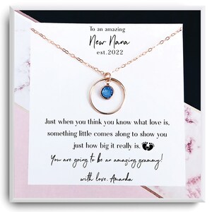 Promoted to Nana 2022 - Grandma Baby Announcement necklace - New nana gifts - The Best Moms Get Promoted to Grandma to Be Jewelry