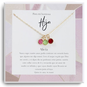Regalo para hija - A mi hermosa Hija - Hija Gift Bracelet - Regalo de Cumpleaños, Bautizo, Navidad, Graduacion - Spanish Gifts for hija