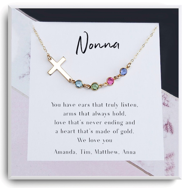 To my Nonna Geschenk Halskette - Oma Geschenke Idee - Nonna Geburtstag Geschenkideen - Weihnachtsgeschenk für Nonna - personalisiertes Geschenk für Nonna Halskette