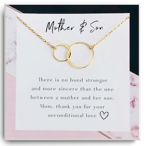 Mother and Son Necklace - Mom birthday gift from son - Mom and Son Gift - Mother And Son Jewelry - Mothers day Gift From Son To Mom