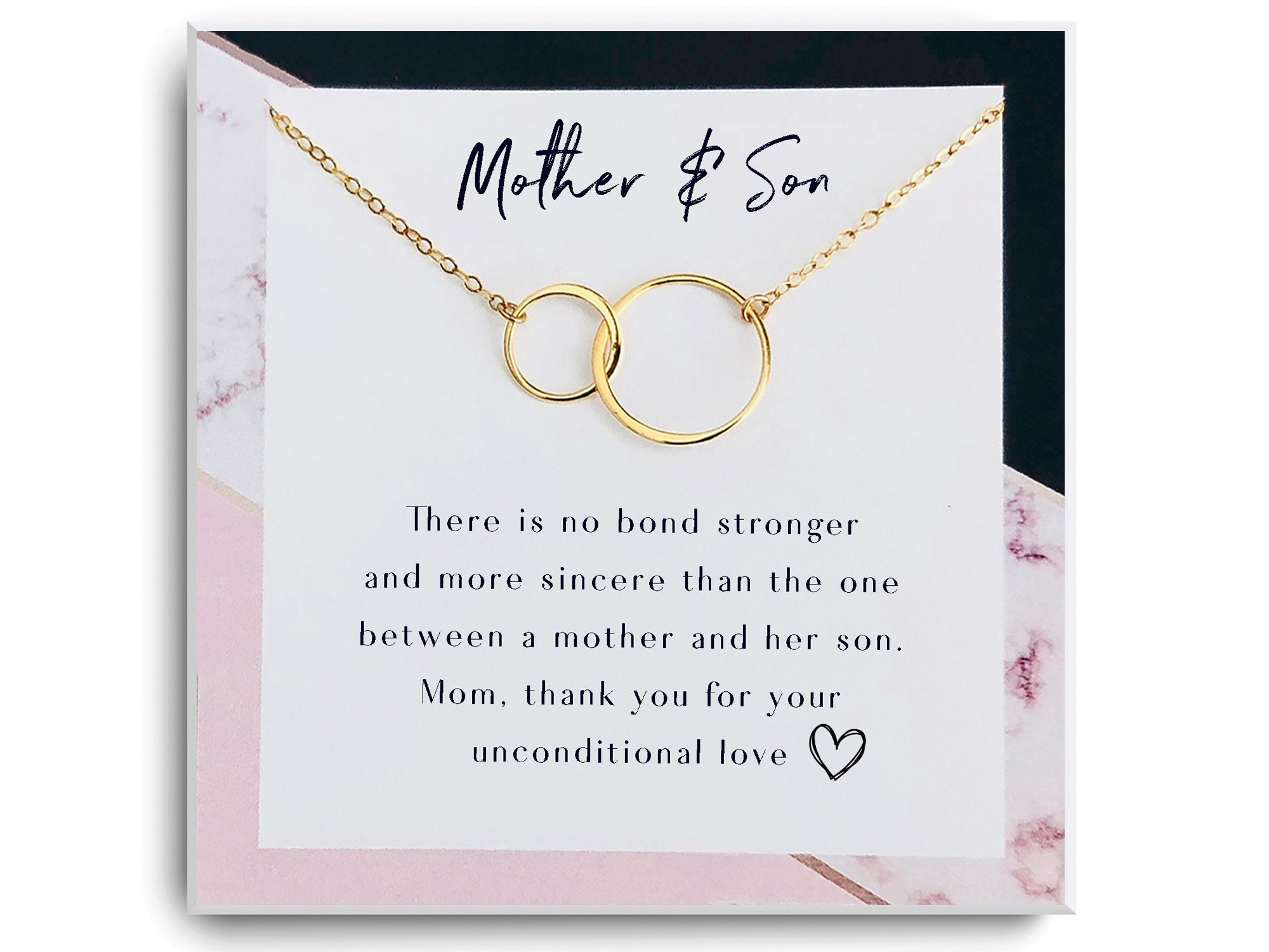 Son Necklace Mom Birthday Gift 