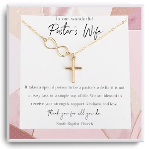 Pastor&#39;s Wife Appreciation Gift - Priest Wife Gift, Christmas Present For Pastor&#39;s Wife - Personalized Christian Jewelry - Minister&#39;s Wife