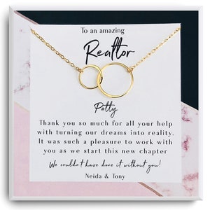 Realtor Appreciation Gift Necklace - Real Estate Agent Gift - Realtor Gift - Thank You Gift Realtor - Closing Mortgage Loan Officer Gift