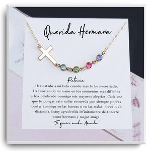 Collar de regalo de hermana en español - Para mi Querida Hermana - Regalo De Cumpleaños Para Hermana- Regalo de hermana de Hermana - Regalo de Boda
