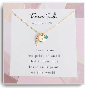 Totgeburt Geschenk für Mutter - Geschenk für Baby Verlust - Kondolenz Geschenk - Schwangerschaft Verlust Halskette - Verlust des Baby Mädchen, Junge, Sohn - Totgeburt Geschenke