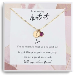 Collier cadeau assistant - Cadeau directeur adjoint - Assistant enseignant, Assistant administratif médical Cadeaux personnalisés - Cadeau de remerciement
