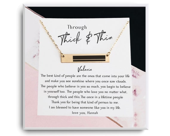 Through Thick and Thin Necklace Silver, Best Friend Jewellery, Near and  Far, Coordinates Necklace, Birthday Gift for Her, BFF Valentine Gift - Etsy