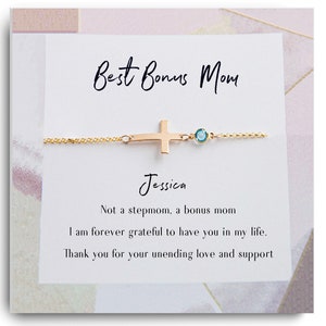 Bonus Mom Gift Bracelet - Bonus mom bracelet - Step Mother Gift from Bride - Step Mom Gift - Gift from stepdaughter