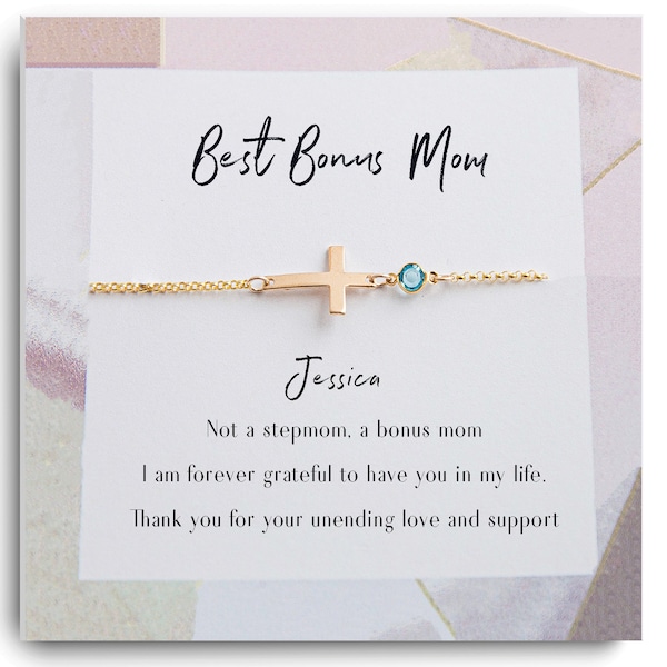 Bonus Mom Gift Bracelet - Bonus mom bracelet - Step Mother Gift from Bride - Step Mom Gift - Gift from stepdaughter