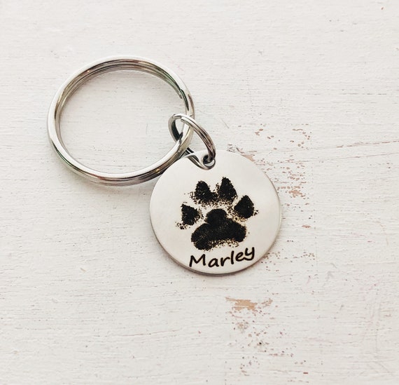 Personalized dog memorial keychain, dog loss sympathy gift, forever in my  heart