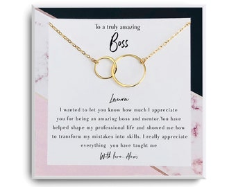 Gift for Boss Day gift for her - Boss Lady Gift - Best Boss Ever Gift for Women - Boss Leaving Gift - Birthday Gift - Jewelry with card