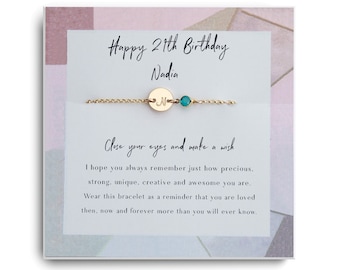 21st birthday Gift Bracelet - 21th birthday Present - Twenty first birthday ideas- Gift for 21 year old gifts - 21st Golden Birthday Gift