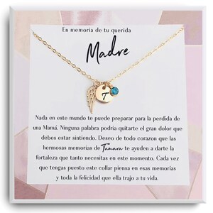 En memoria de mi madre - Pérdida de mama - Regalo de duelo- Verlies van moeder Geschenk spaans - Moeder Memorial Gift - Cadeau voor dochter - kraag