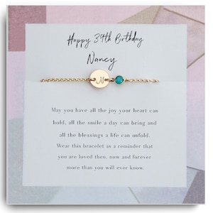39th birthday Gift Bracelet - 39th birthday gift for women -Birthday Gift for her - Gift for 39 year old gifts - 39th Golden Birthday Gift