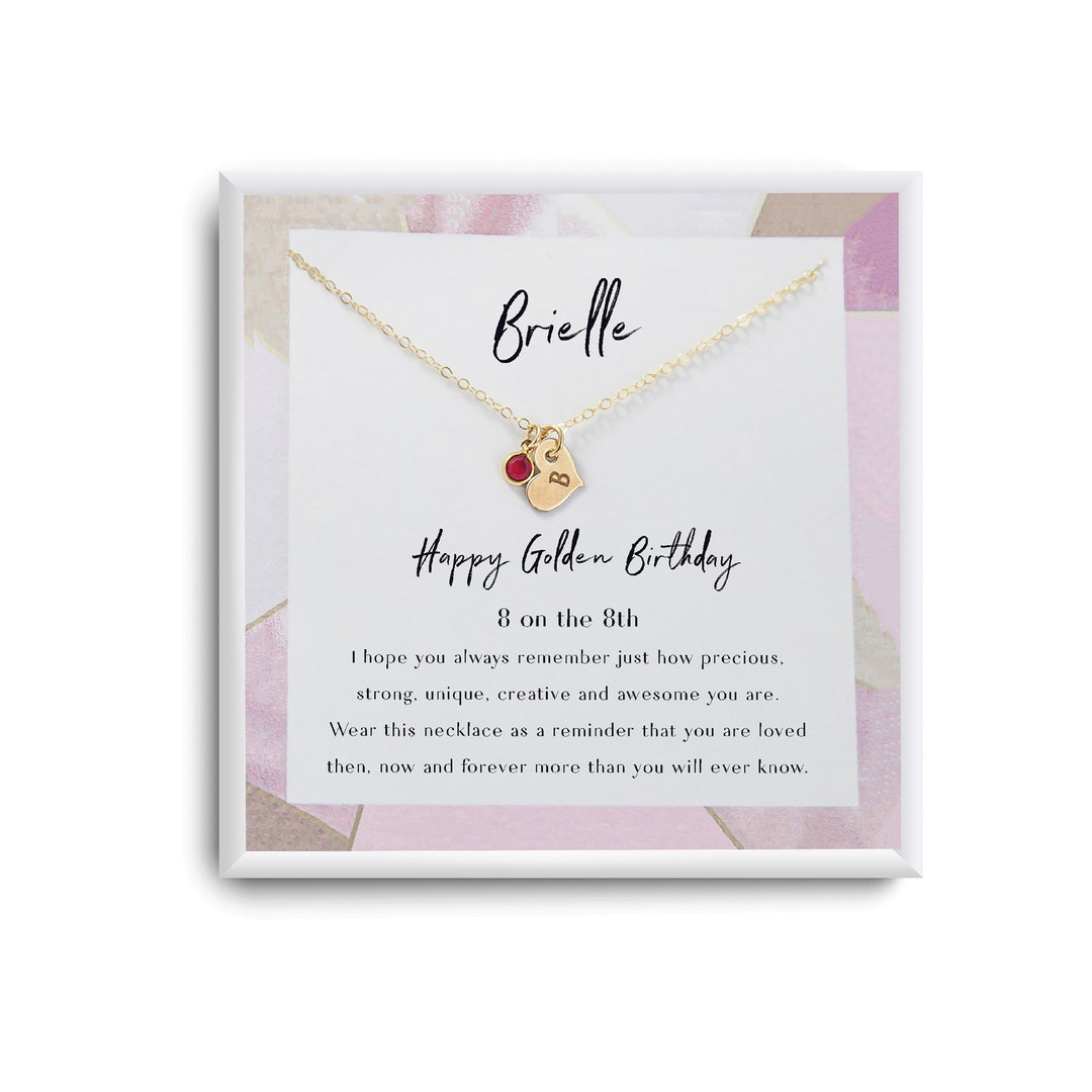 Golden Birthday Gift Necklace - Happy Golden Birthday - Personalized ...