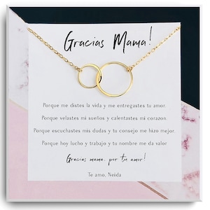 Regalo de navidad para mama - Colar Regalo Para Madre - Joyería Para Mamá, Mami, Regalo , Cumpleaños - Colar Mãe Espanhola