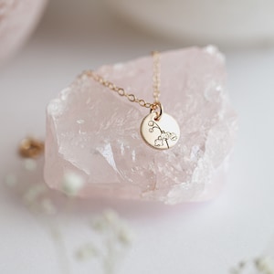 Birth Month Flower Necklace -  Personalized May birth flower necklace - Lily of the Valley Flower necklace - Valentines day Gift