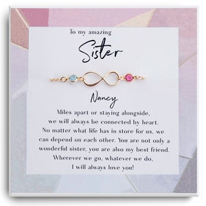 Sister Gift Bracelet - Sister Birthday Gifts from Sister - Unique Gifts for Big Sisters - Best Soul Sister Gifts for Women from Brother