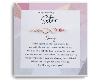 Sister Gift Bracelet - Sister Birthday Gifts from Sister - Unique Gifts for Big Sisters - Best Soul Sister Gifts for Women from Brother