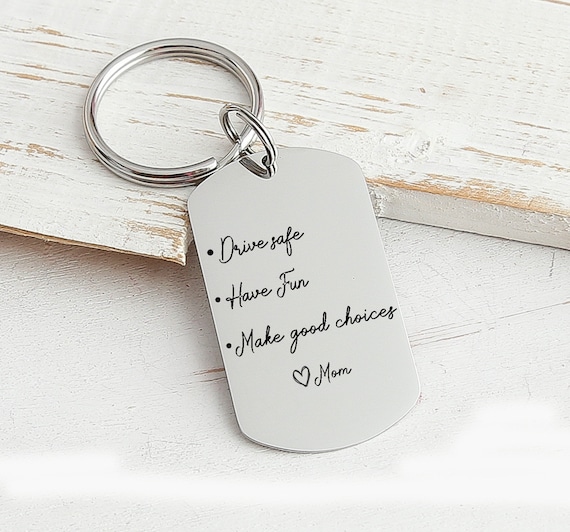 Life is a Journey Sweet 16 Birthday Gift for Teenager Sweet 16 Keychain 3 design options Personalized Sweet 16 Keychain Drive Safe