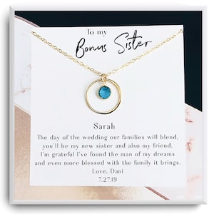 Bonus Schwester Geschenk - Schwiegerschwester Geschenk - Schwester des Bräutigams von Braut -Hochzeit, Danke, Brautjungfern, Brautdusche - Geschenk