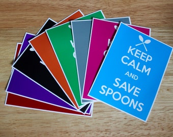 Keep Calm and Save Spoons Print - Spoonie gifts - Spoonie - Spoon Theory - Chronic Illness