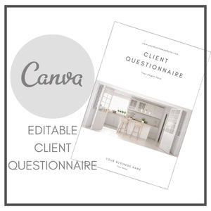 Canva - EDITABLE Client Questionnaire