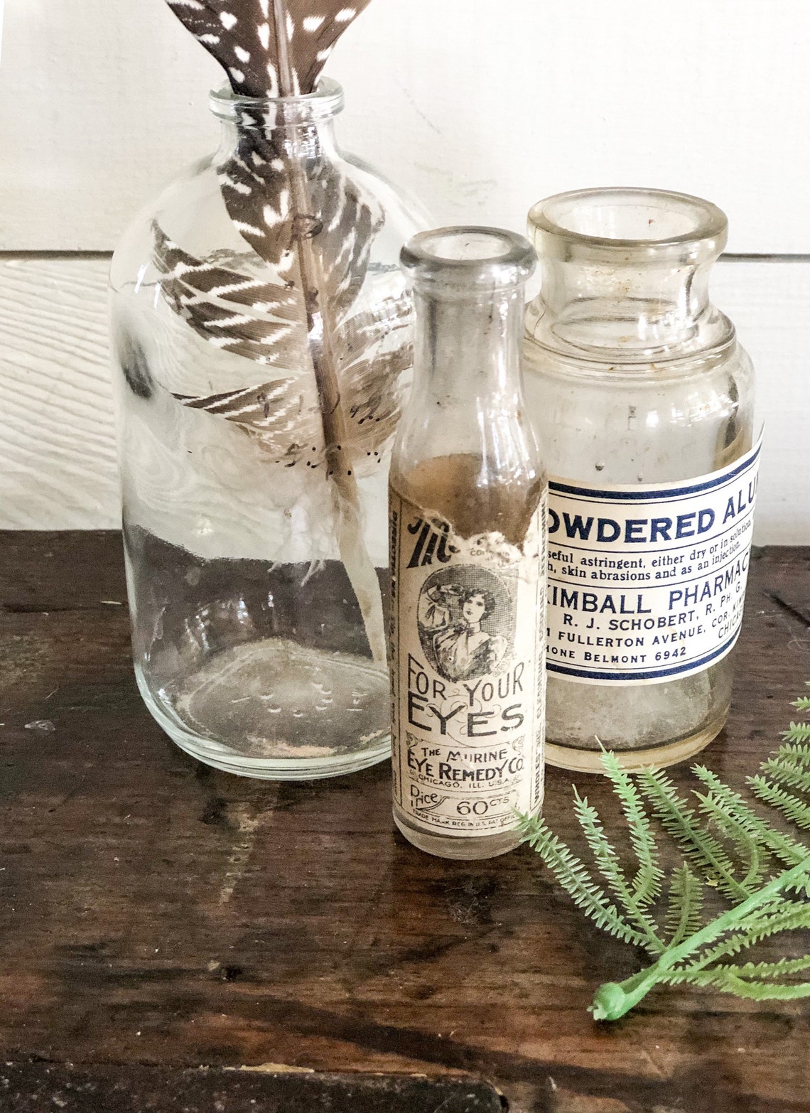 Conjunto de botellas de boticario antiguo botellas vintage | Etsy