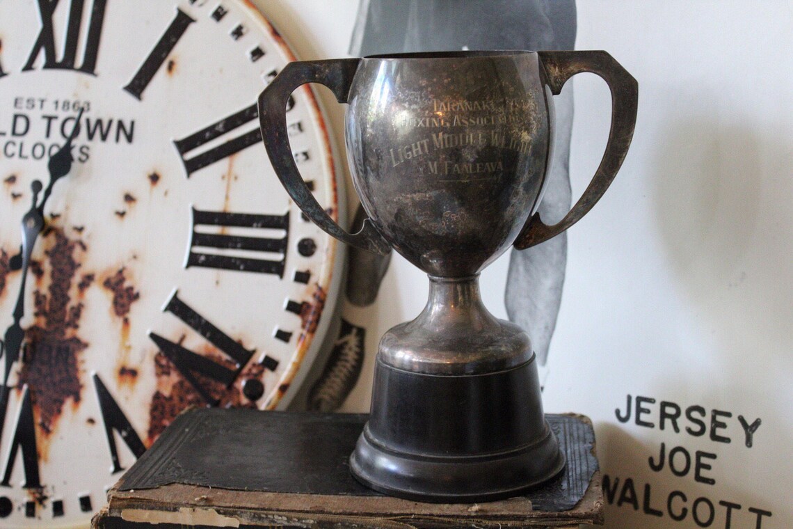 Vintage Boxing Trophy Cup Rare Trophy Etsy