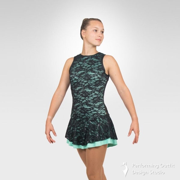 Custom Inked Boat Neck Tank Skating Dress - Lycra
