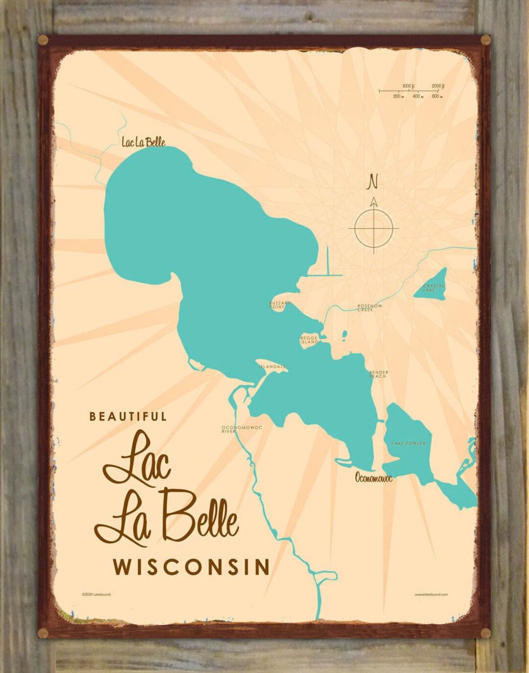 Lac La Belle Wisconsin Lake House Décor Cabin Art Custom Etsy