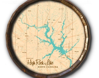 High Rock Lake Map | Etsy