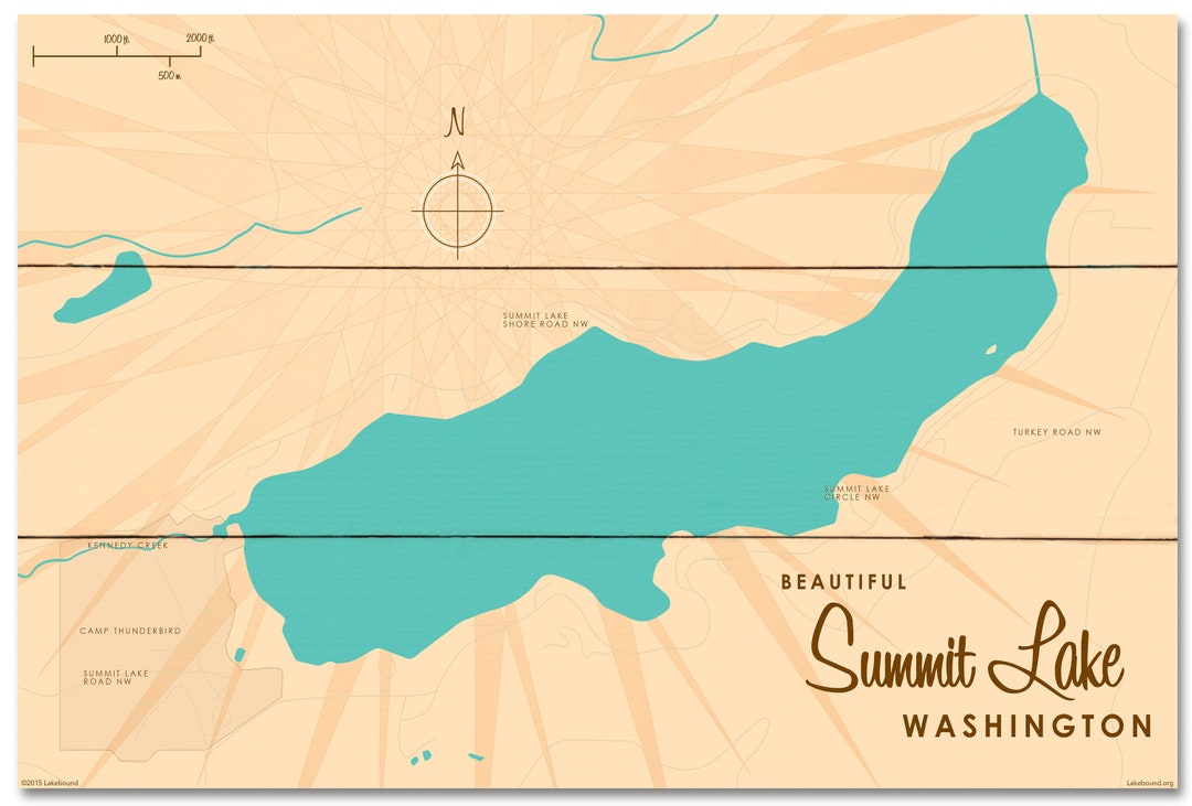 Summit Lake Washington Lake House Décor Cabin Art Custom Etsy