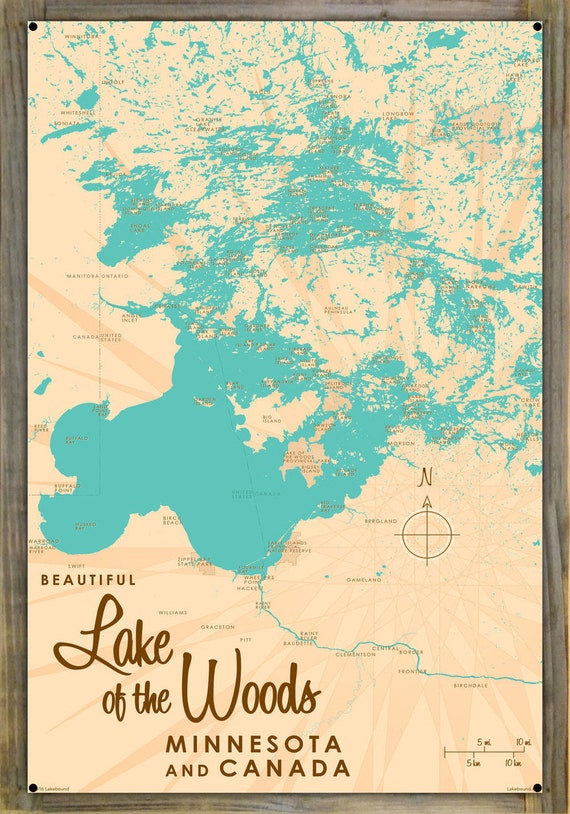 Lake Roosevelt Washington Wood-Mounted Rustic Metal Sign Map Art