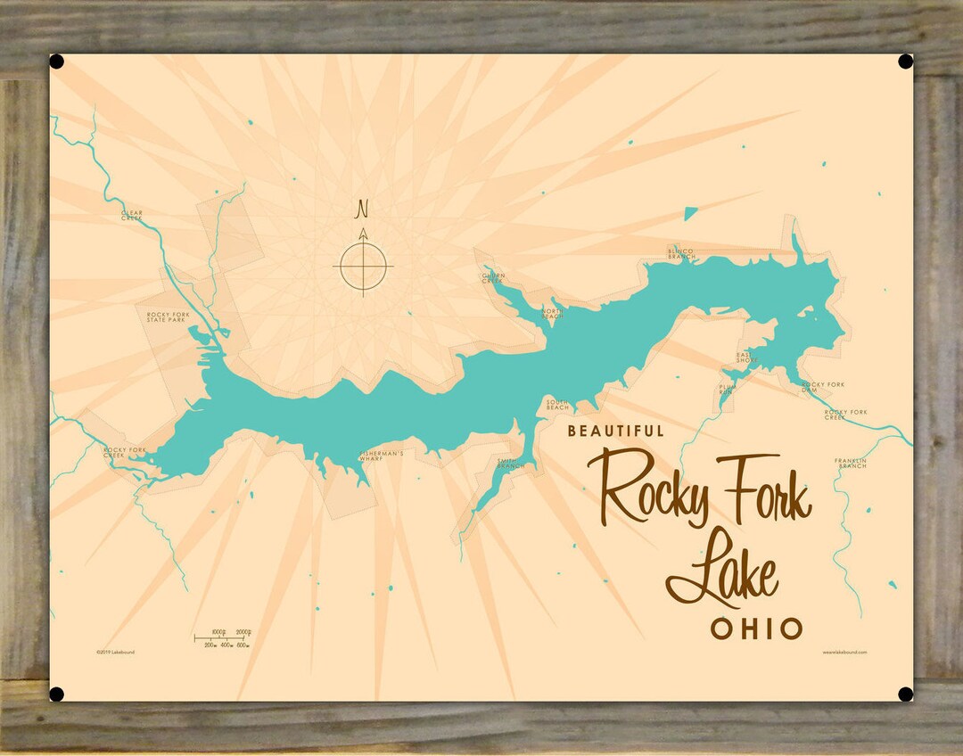 Rocky Fork Lake Ohio Lake House Décor Cabin Art Custom Etsy