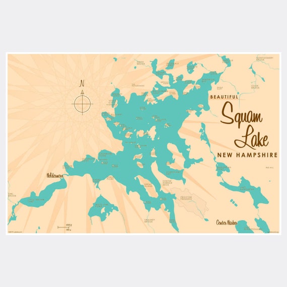 Squam Lake New Hampshire Lake House Décor Cabin Art Etsy
