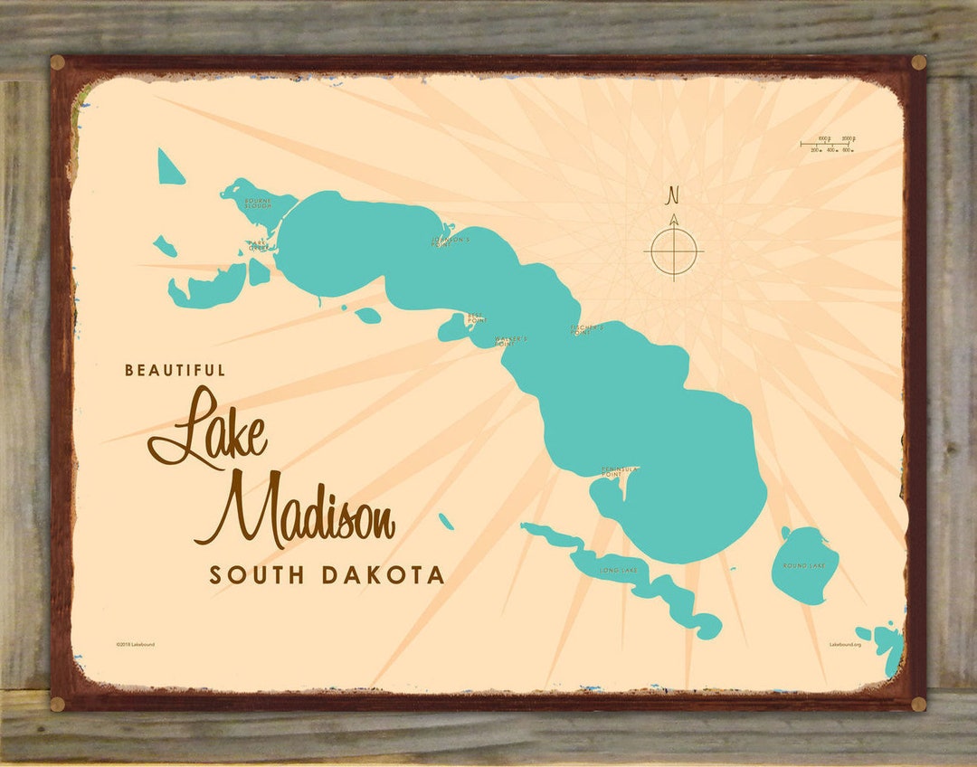 Lake Madison South Dakota Lake House Décor Cabin Art Etsy