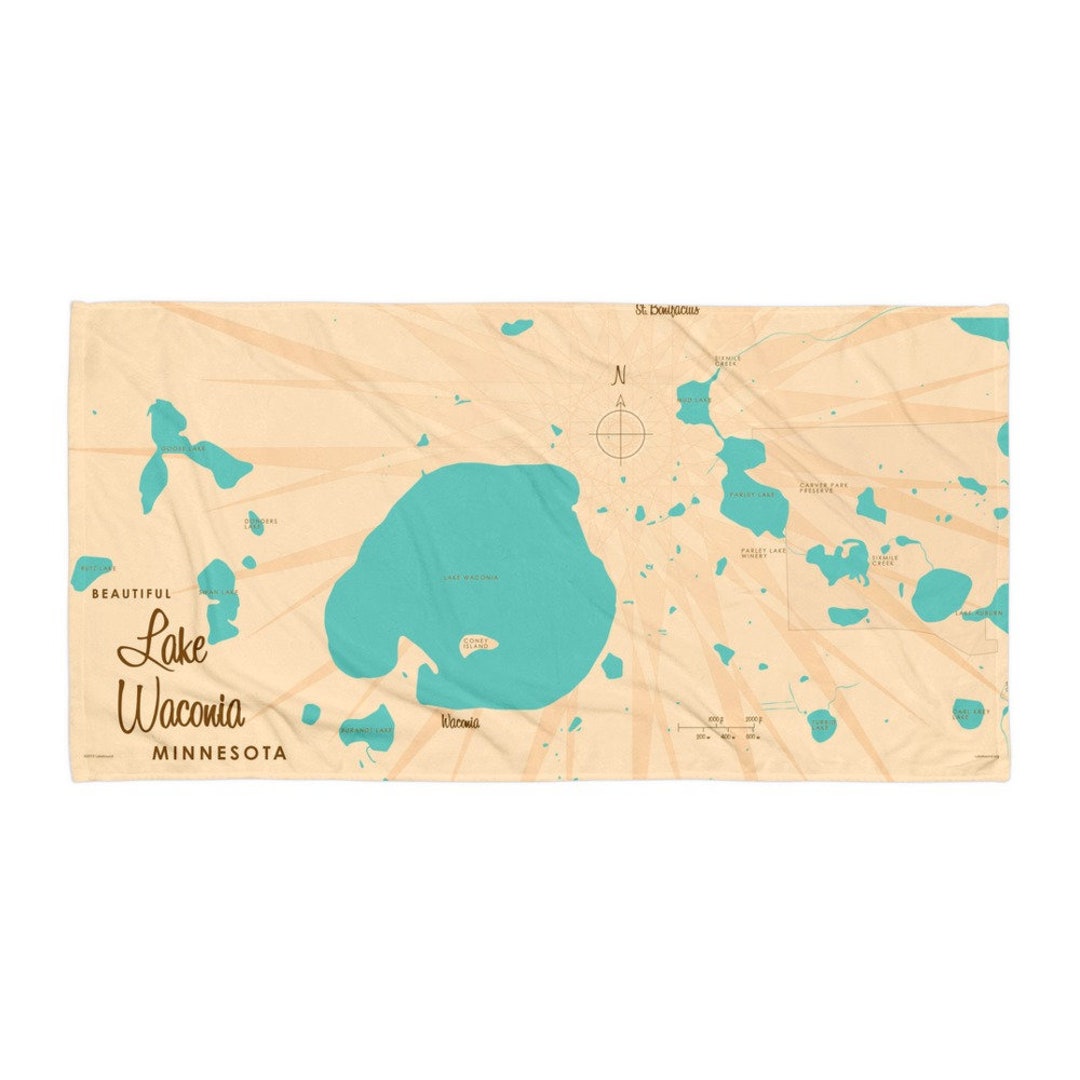 Lake Waconia Minnesota Lake House Décor Cabin Art Custom Etsy UK