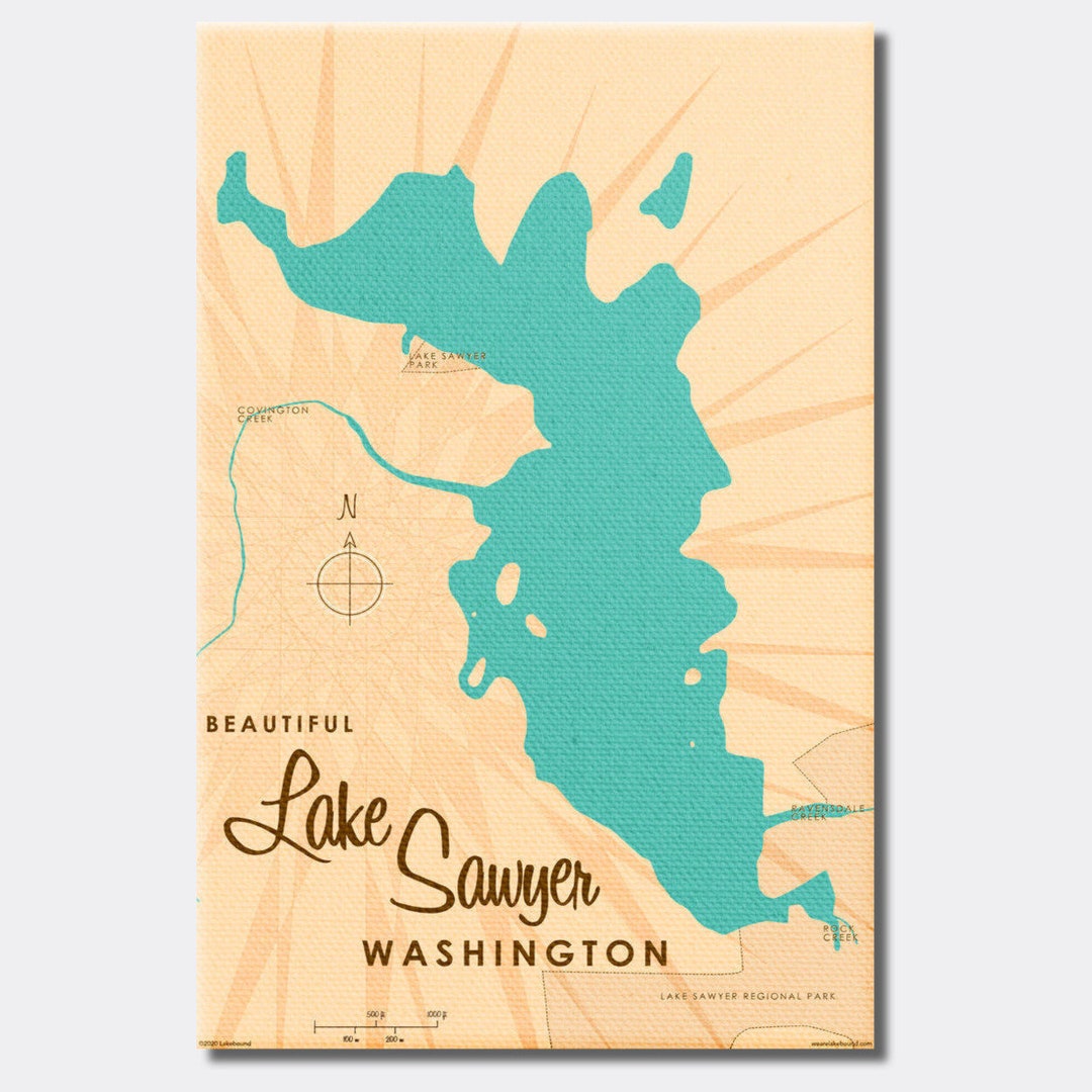 Lake Sawyer Washington Lake House Décor Cabin Art Custom Etsy