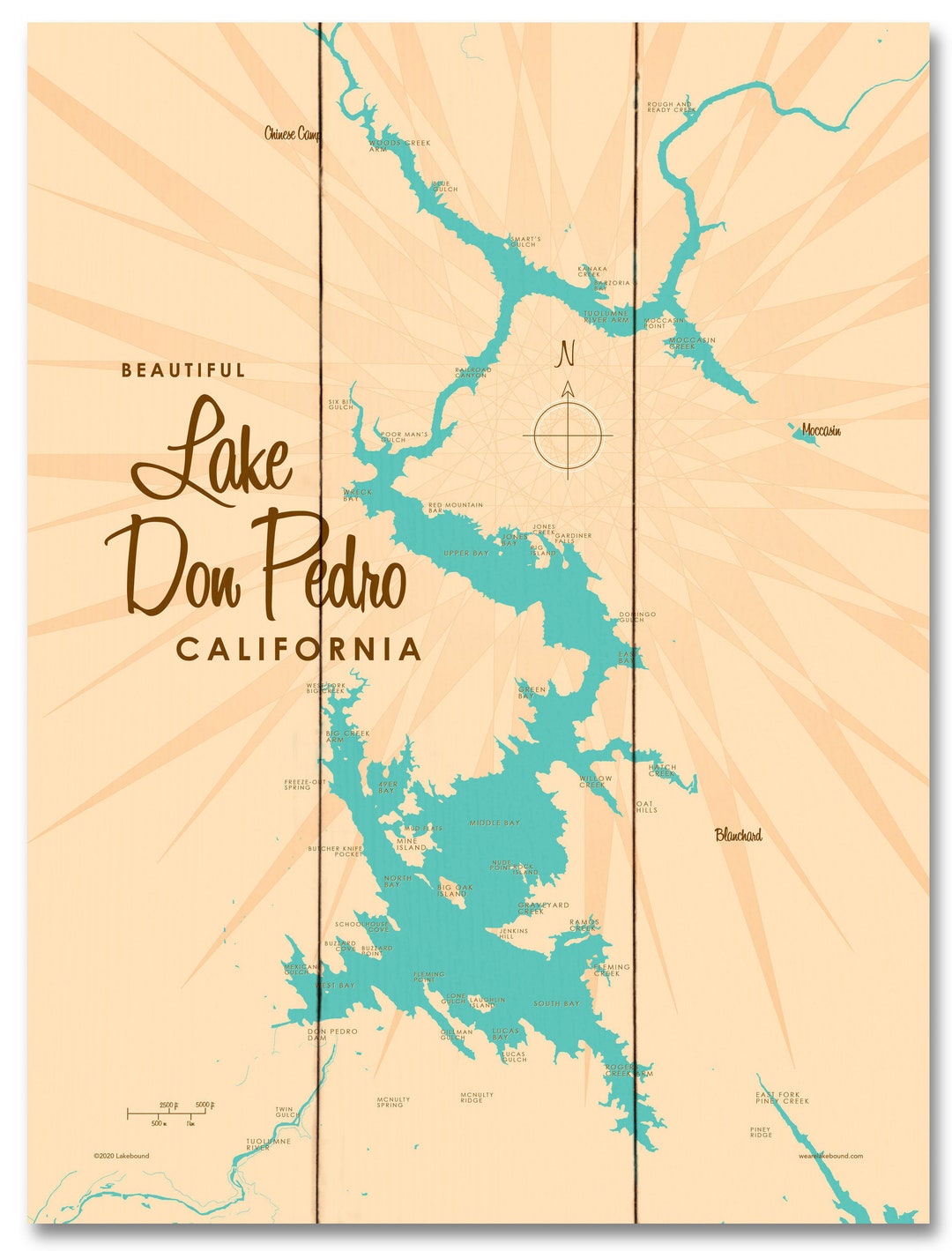 Lake Don Pedro California Lake House Décor Cabin Art Etsy