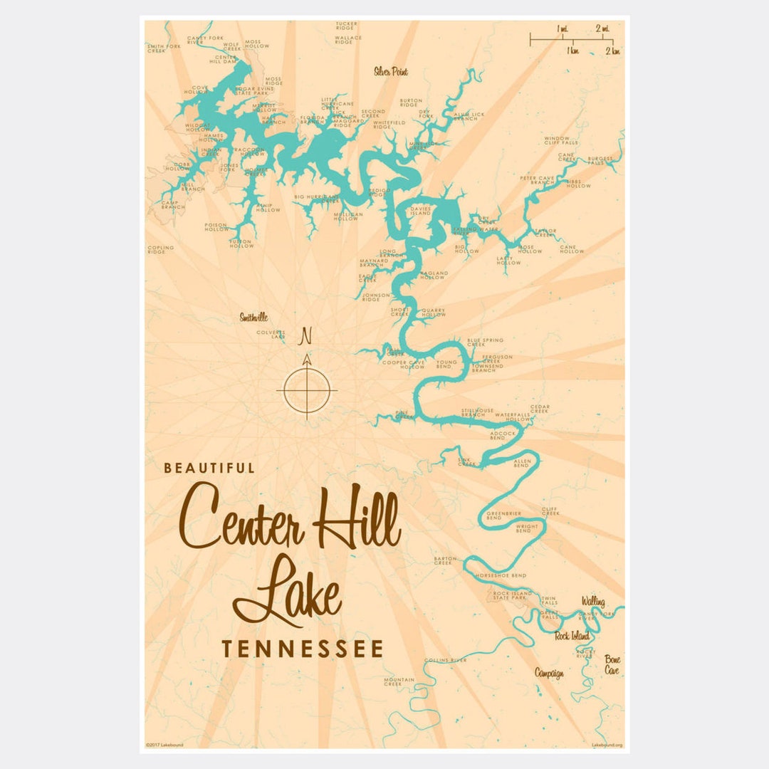 Center Hill Lake Tennessee Lake House Décor Cabin Art Etsy