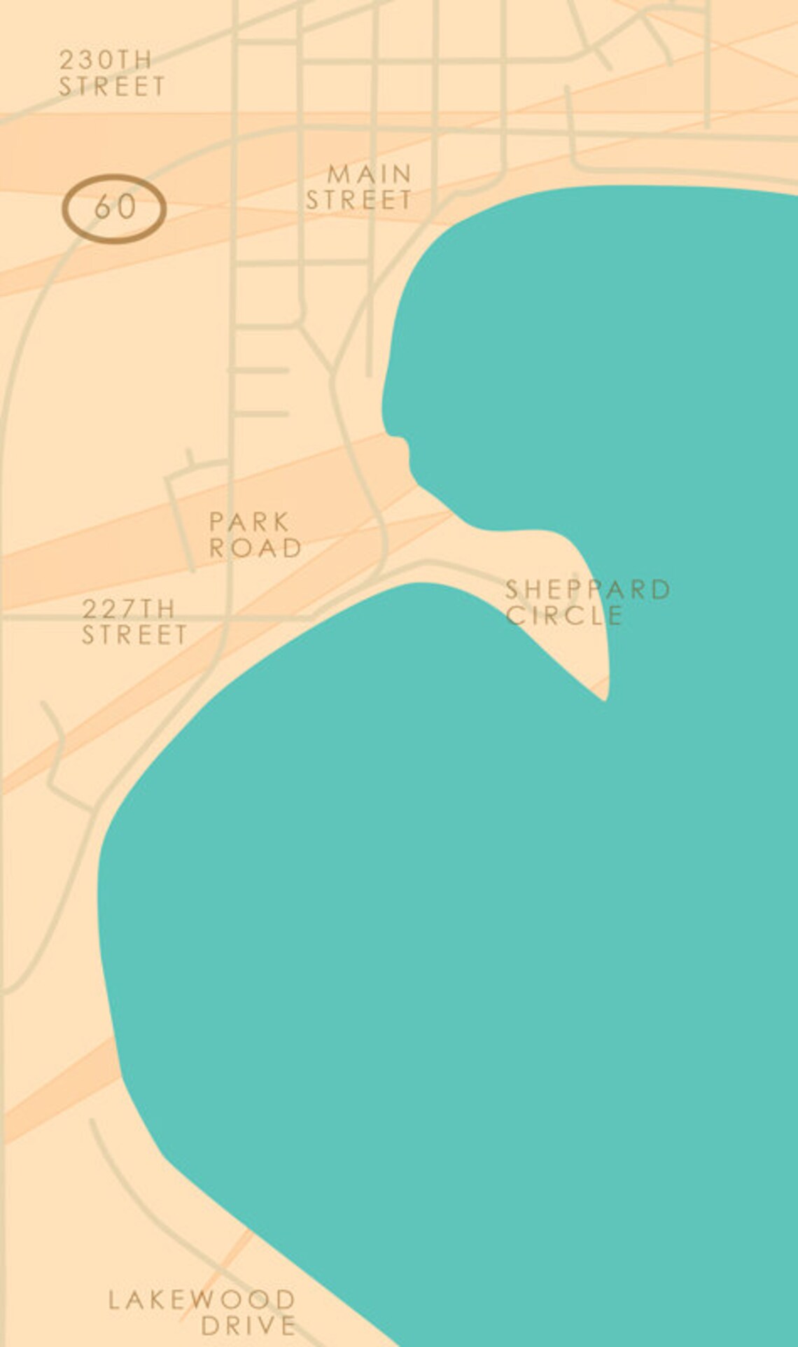 Madison Lake MN Map Art Canvas Print Etsy