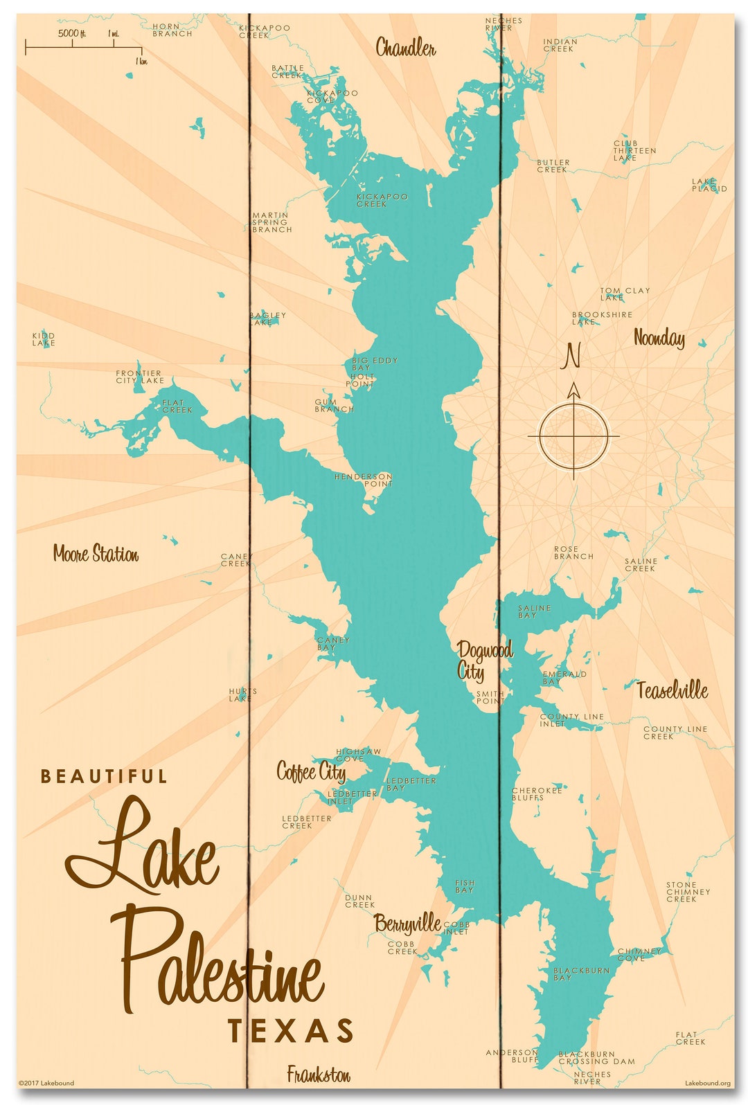 Lake Palestine Texas Lake House Décor Cabin Art Custom Etsy