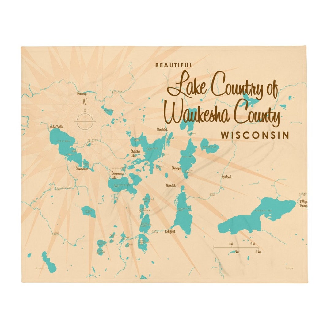 Lake Country of Waukesha County Wisconsin Lake House Décor Etsy