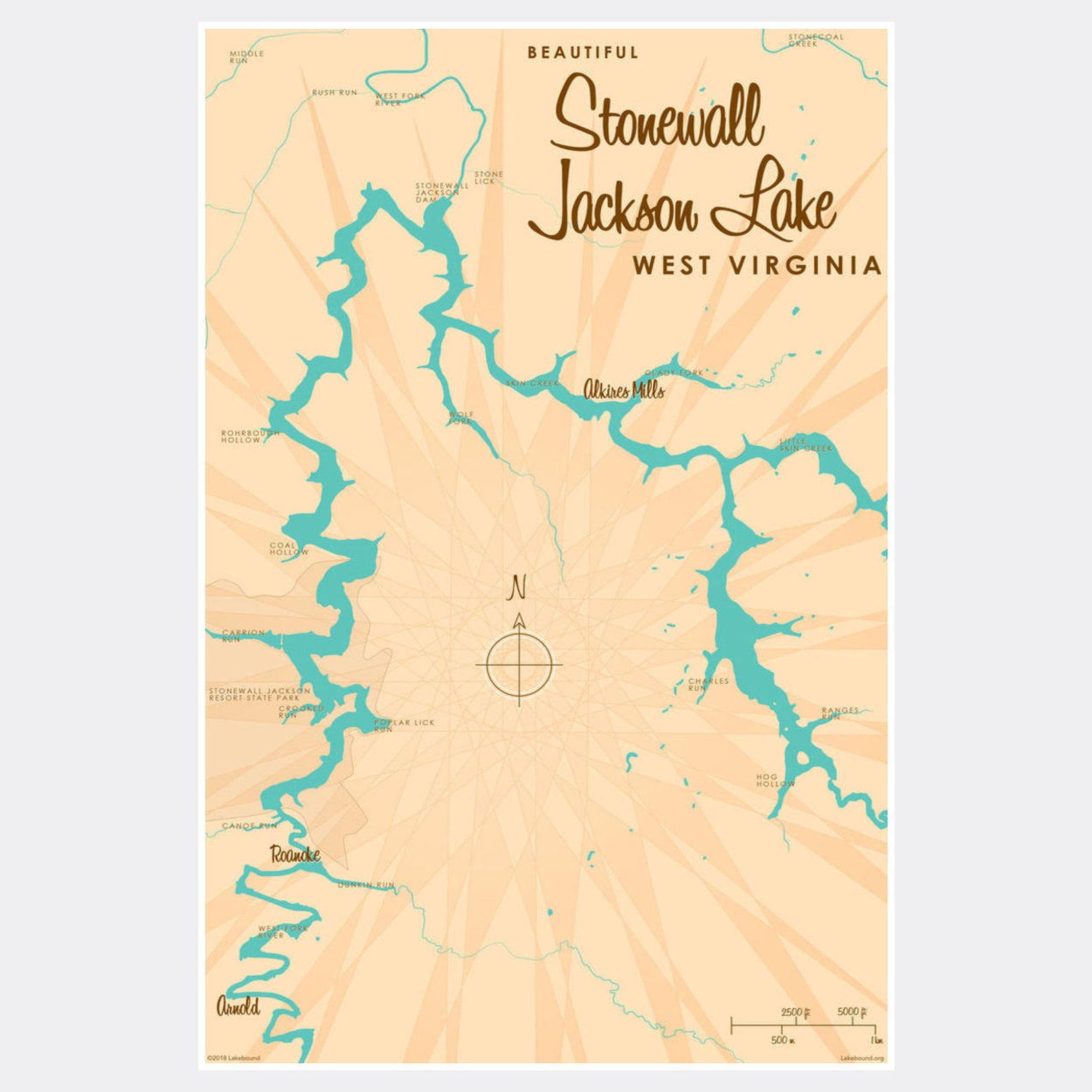 Stonewall Jackson Lake West Virginia Lake House Décor Etsy