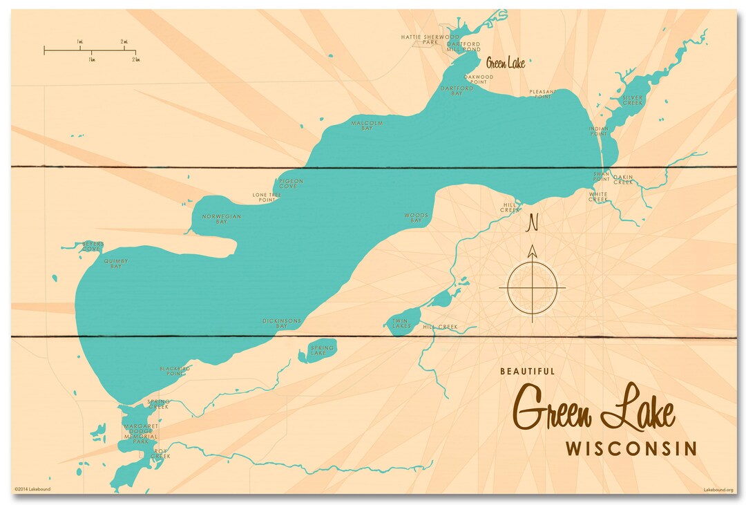 Green Lake Wisconsin Lake House Décor Cabin Art Custom Etsy