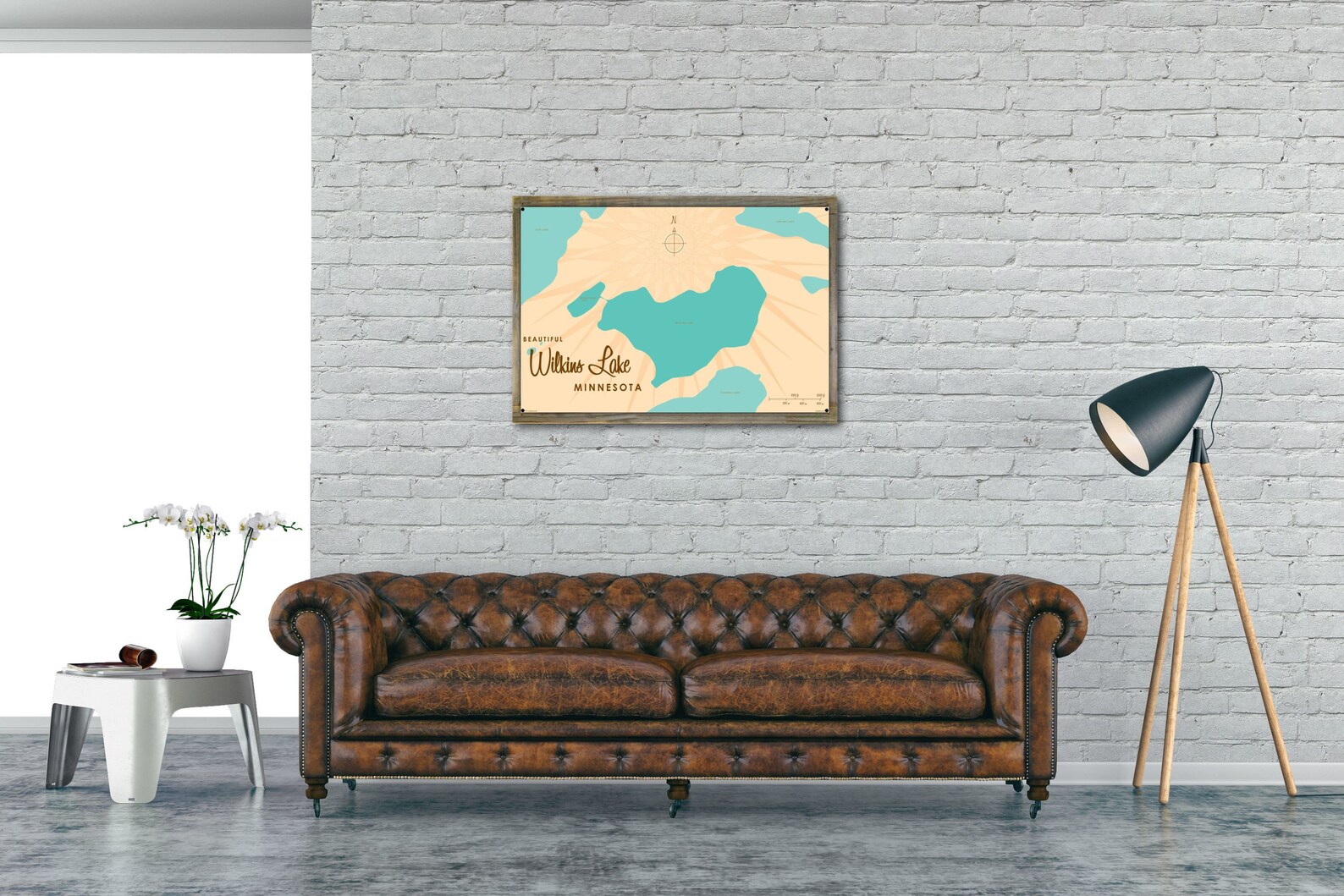 Wilkins Lake Minnesota Woodmounted Metal Sign Map Art Etsy