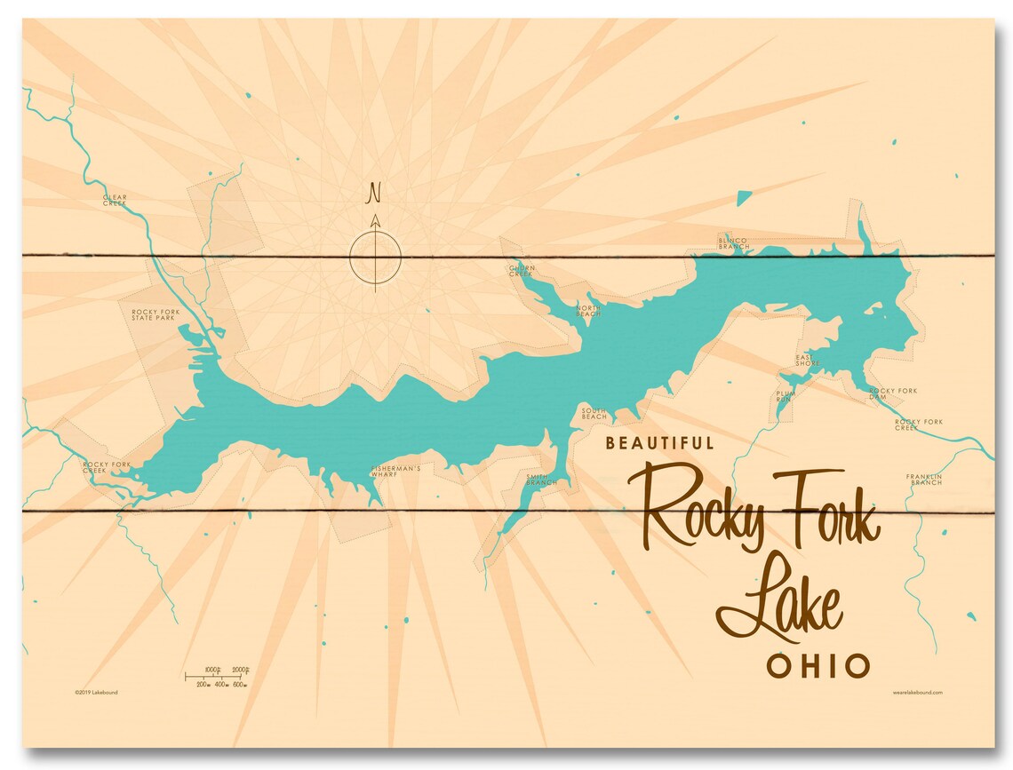 Rocky Fork Lake Ohio Lake House Décor Cabin Art Custom Etsy UK