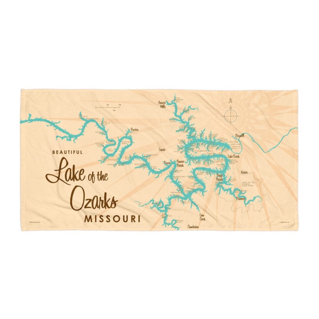 Lake of the Ozarks Missouri with Mile Markers Lake House Etsy