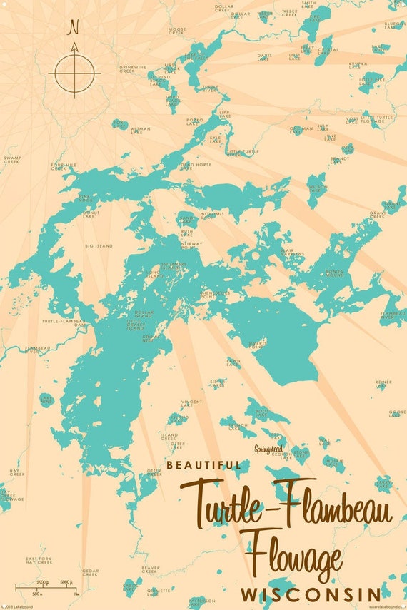 Turtleflambeau Flowage Wisconsin Lake House Décor Cabin Etsy